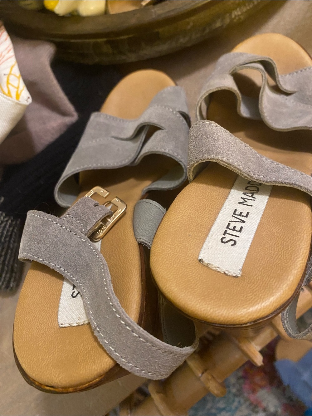 Steve Madden Liveana Heels —Grey Suede Size 6 Excellent Condition - Picture 3 of 6